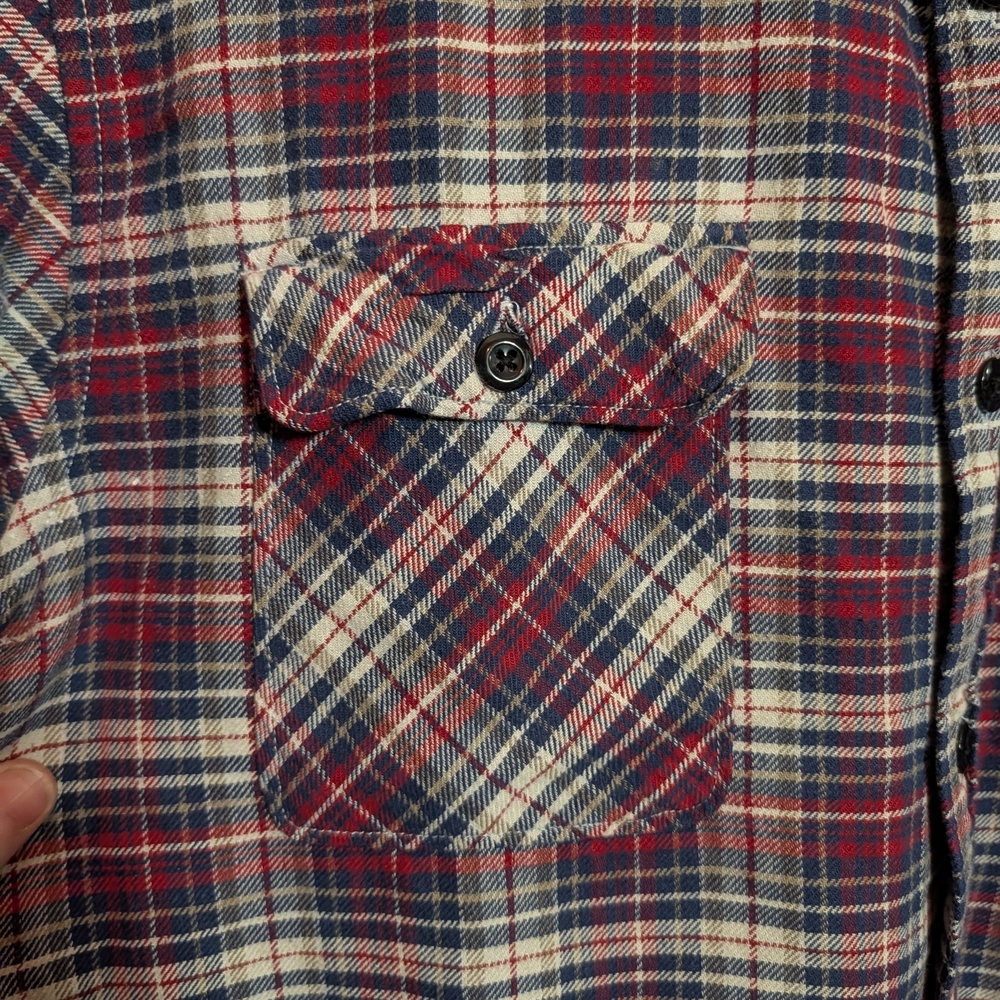 Denim & Supply Ralph Lauren Vintage Red and Blue Plaid Flannel Shirt - Picture 4 of 9